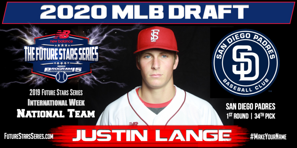 2020 MLB Draft: Justin Lange, San Diego Padres, 34th Overall Pick - Future  Stars Series